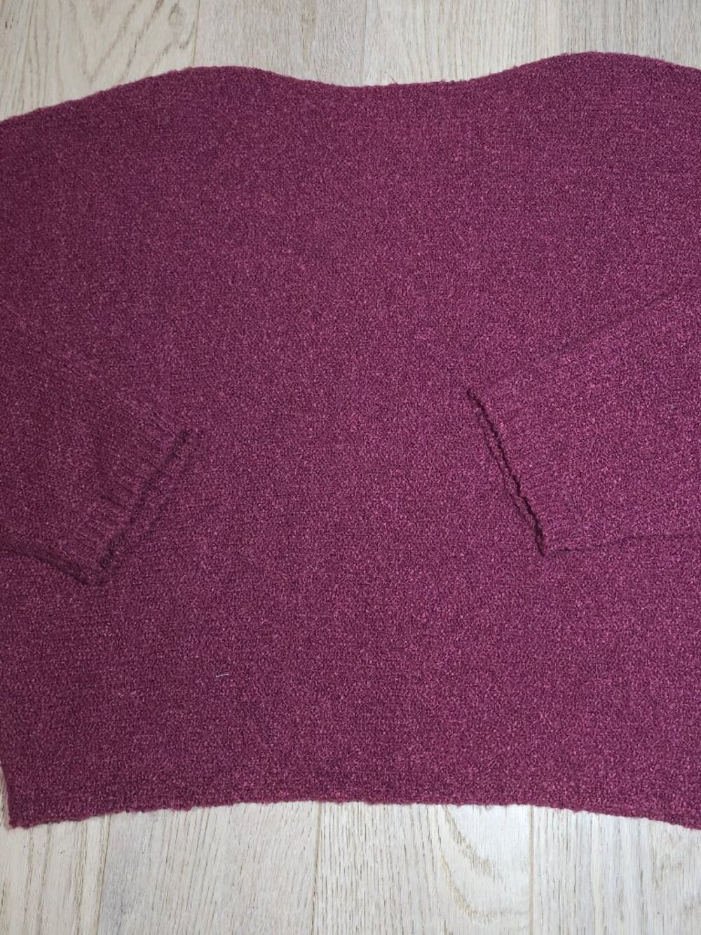 Lily Rose Long Sleeve Crop Top Wine-colored Size XXL 100% Polyester